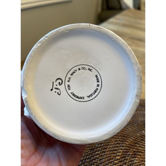 Made in Portugal Perforated 5” Porcelain Basket As Is - Picture 8 of 9